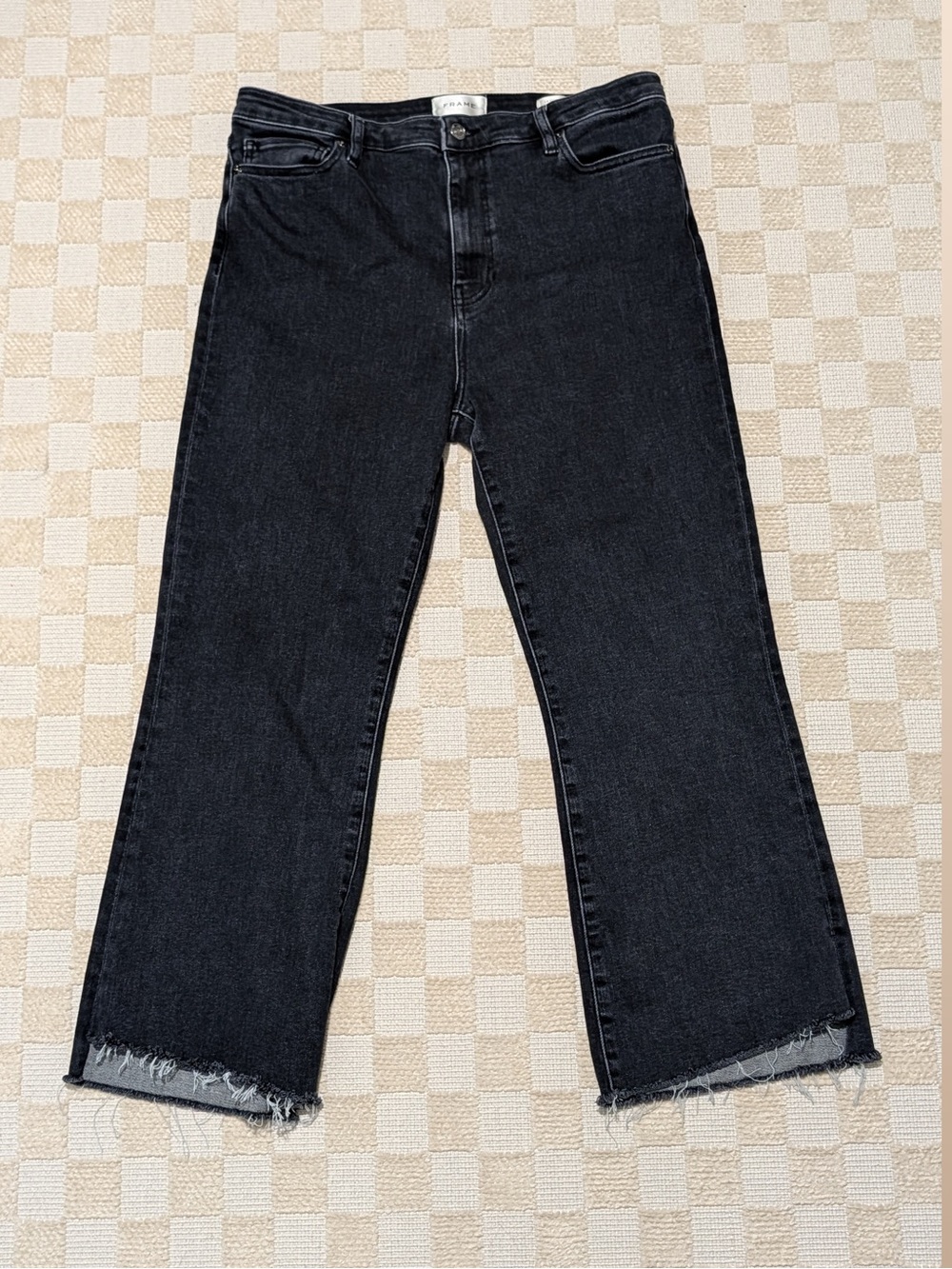 Frame dark gray denim Le Crop Mini Boot jeans Size 32